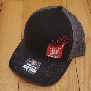 Black and Gray Minefield Trucker Hat